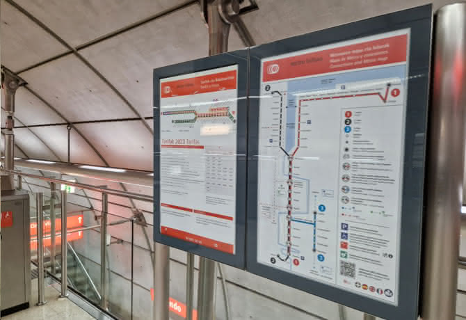 Cartel líneas de metro